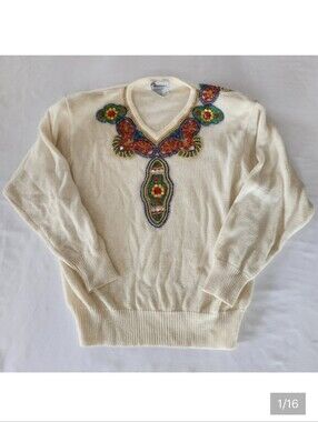 Vintage Spanner Beaded Sweater